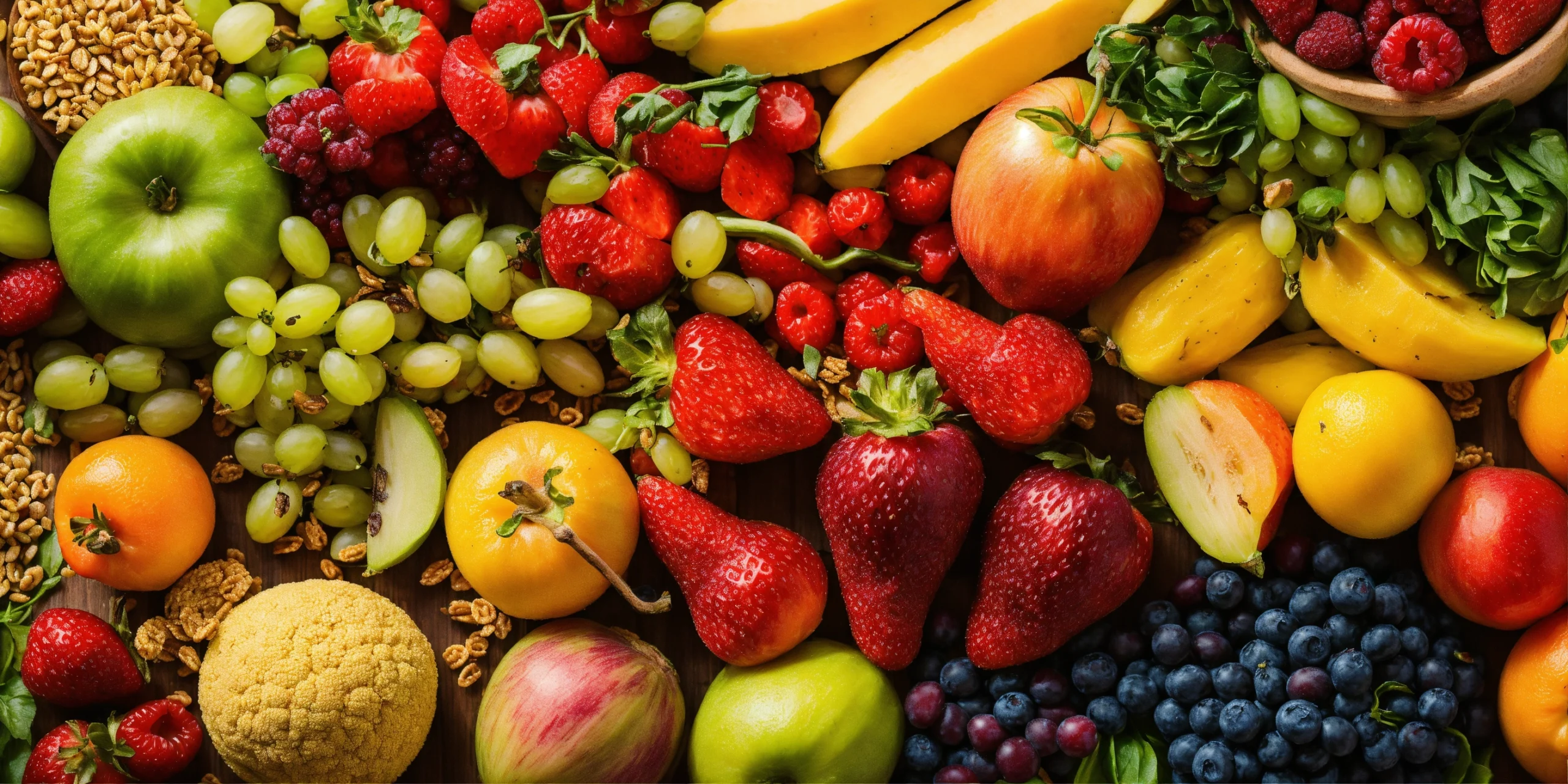 Blueberries, strawberries, raspberries, and blackberries.